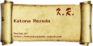 Katona Rezeda névjegykártya